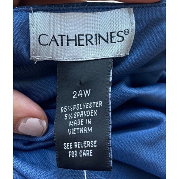 Catherine's Blue Maxi Dress Size 24W NWT Sparkly Special Event Cocktail Party - Picture 4 of 7